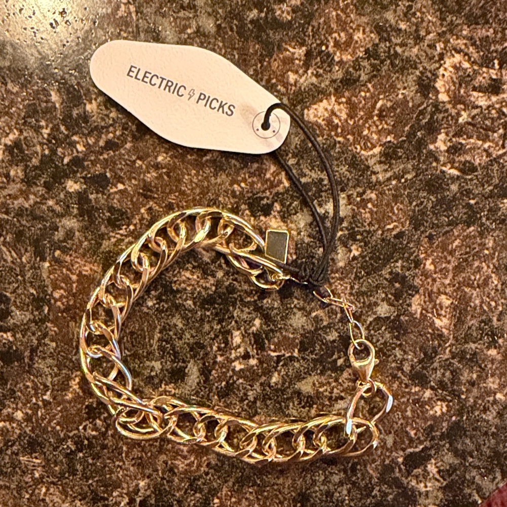 Electric Picks Gold Bracelet